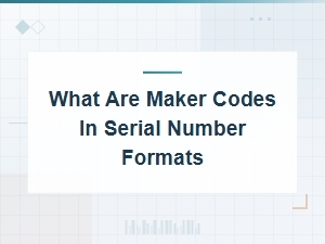 What Are Maker Codes in Serial Number Formats?